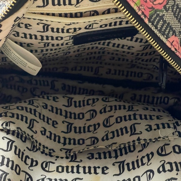 Juicy Couture Black Rose Floral Wordplay Mini Backpack - Picture 10 of 10